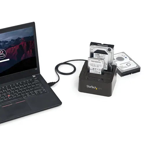 Docking Station de 2 Bahías - USB 3.1 a SATA - USB 3.1 (10 Gbps) - SATA I/II/III de 2,5/3,5" - Base de Acoplamiento SSD/HDD - de Intercambio en Caliente - Carga Superior - Imagen 4