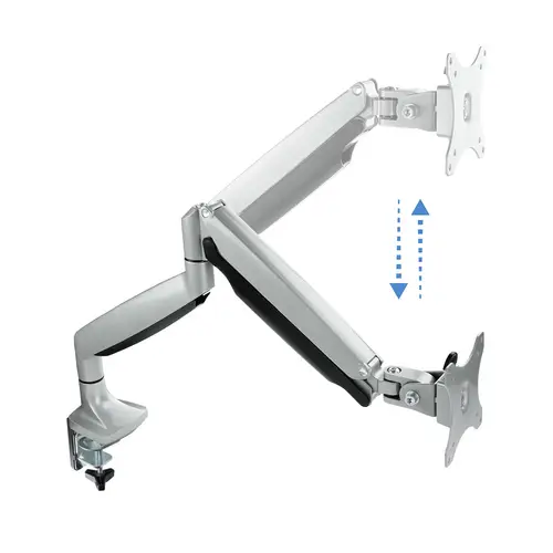 Soporte de Mesa Giratorio e Inclinable para Pantalla (Monitor / TV Plasma / LCD / LED) 13  32, de Un Brazo, Plata - Imagen 2