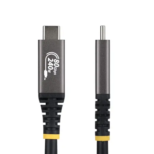 Cable USB4 1m - Cable USB-C Certificado USB-IF - 80Gbps - Cable USB Tipo C - PD de 240W - 8K120/4K240 - DP 2.1 - DP80 - Recubrimiento de TPE - Compatible con Thunderbolt - Negro - Imagen 2