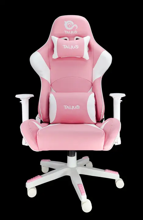 Silla Dragonfly gaming blanco/rosa 2D, butterfly, base nylon, rue..
