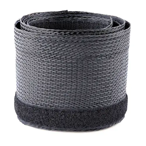 Manga de 3m de Gestión de Cableado, Conducto Pasacables Flexible de Cortar, 3cm de Dia. Manga Ocultacables de Poliéster para Administración de Cables, Negro - Imagen 2