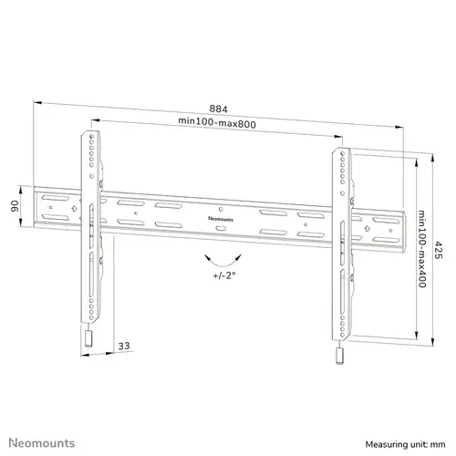 WL30S-850BL18 Soporte de pared para TV 43-86" - fijo - bloqueable - instalación rápida - Imagen 20