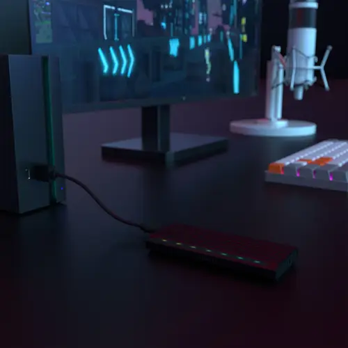 Caja Externa M.2 RGB Gaming ASM2-RGB012B SATA/NVMe A USB3.1 Gen2, Negra - Imagen 8