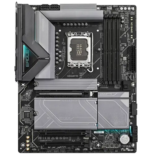 Z890 EAGLE Placa Base - Compatible con CPUs Intel Core Ultra (Serie 2), VRM de 14+1+2 fases, hasta 8800MHz DDR5 (OC), 1x PCIe 5.0 M.2 + 3x PCIe 4.0 M.2, LAN de 2,5GbE, USB4 - Imagen 2