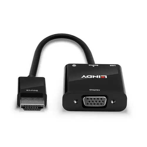 38285 adaptador de cable de vídeo 0,1 m HDMI tipo A (Estándar) VGA (D-Sub) Negro - Imagen 4