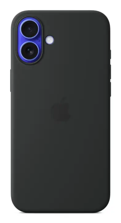 Funda de silicona con MagSafe para el iPhone 16 Plus - Negro