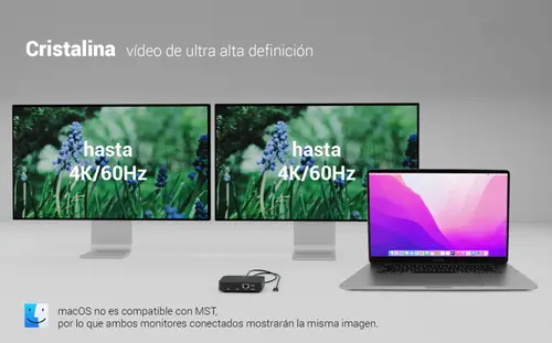 USB-C Dual HDMI Docking Station with Power Delivery 100 W - Imagen 7