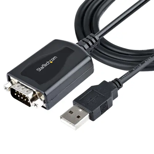 Cable de 91cm USB a Serie con Retención de Puerto COM, Conversor DB9 RS232 Macho a USB, Adaptador USB a Serie para PLC/Impresora/Escáner, Chipset Prolific, Win/Mac - Imagen 1