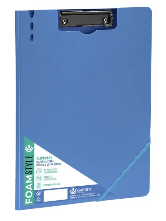 63040109 portapapel A4 Polipropileno (PP) Azul