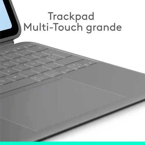 Combo Touch, Funda con Teclado, iPad Air 13 Pulgadas (M2)(2024) - Teclado retroiluminado extraíble con Soporte abatible, Escritura cómoda, Modo Multiuso, Disposición QWERTY Español - Gris - Imagen 4