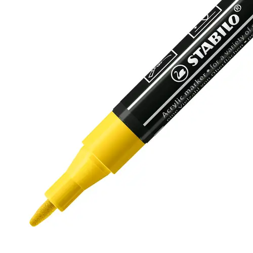 FREE Acrylic marcador 5 pieza(s) Negro, Azul, Carmín, Turquesa, Amarillo - Imagen 4