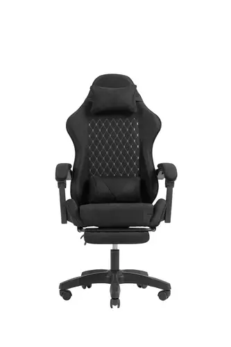 SILLA GAMER MARS GAMING MGCXFGRB NEGRA RECLINABLE REPOSABRAZOS AJUSTABLE REPOSAPIES COJINES ACABADO TEXTIL