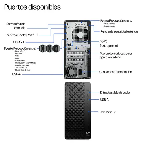 EliteDesk 8 Tower G1i Desktop AI PC Intel Core Ultra 7 265 16 GB DDR5-SDRAM 512 GB SSD Windows 11 Pro Torre - Imagen 2