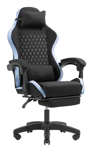MGC-X Fabric Silla para videojuegos de PC Asiento acolchado Negro, Azul - Imagen 3
