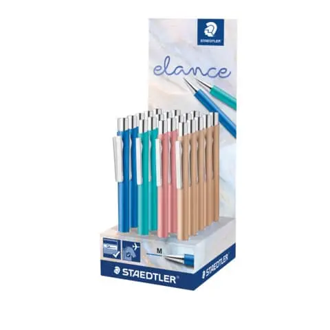 elance Azul Bolígrafo de punta retráctil con pulsador 20 pieza(s)