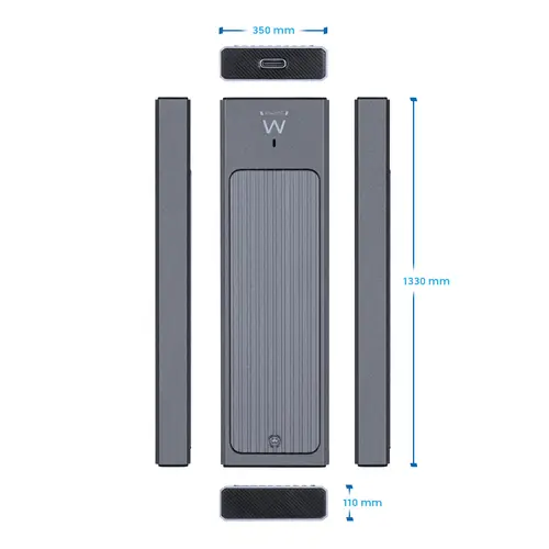 EW7022 caja para disco duro externo Caja externa para unidad de estado sólido (SSD) Gris M.2 - Imagen 3