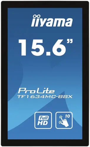 ProLite TF1634MC-B8X pantalla para PC 39,6 cm (15.6") 1920 x 1080 Pixeles Full HD LED Pantalla táctil Multi-usuario Negro - Imagen 2