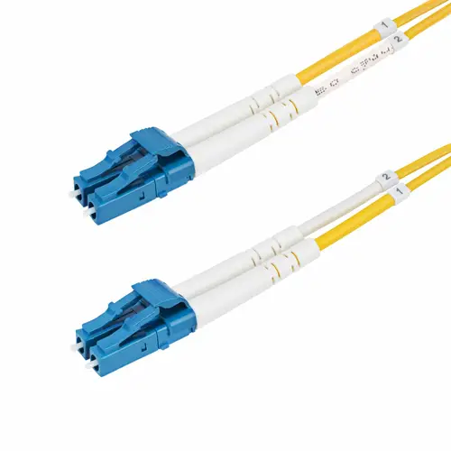 Cable de Fibra Óptica Dúplex LC a LC (UPC) OS2 Monomodo de 10m - 9/125µm - 100G - Resistente a Dobleces - Low Insertion Loss - Cable LSZH - Cable de Parcheo de Fibra - Imagen 1