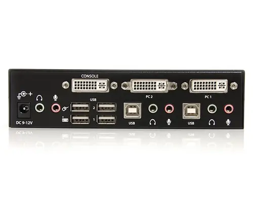 Conmutador Switch KVM - 2 puertos USB 2.0 - Audio Vídeo DVI - Imagen 3