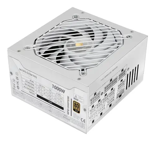 MPB1000PSIW unidad de fuente de alimentación 1000 W 24-pin ATX ATX Blanco - Imagen 3