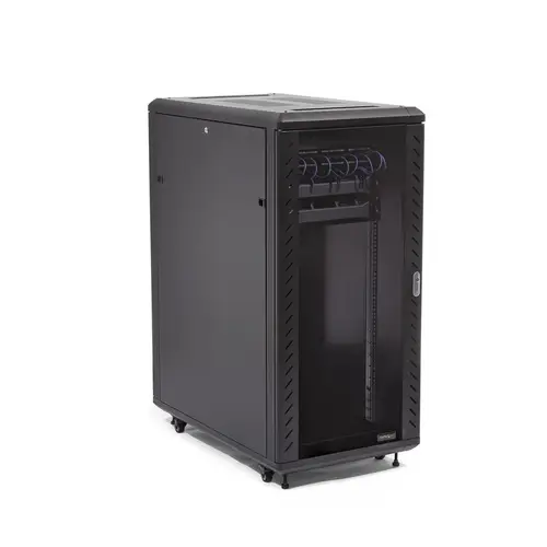 Armario Rack para Servidores 32U 19" 4 Columnas - Rack de Servidores con Cerradura y Seguro - Rack con Ruedas y Carriles de Montaje Ajustables para Equipo de Red - Imagen 3