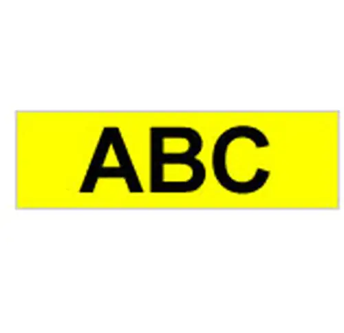 Strong Adhesive Gloss Laminated Tape - 9mm, Black/Yellow cinta para impresora de etiquetas TZ - Imagen 1