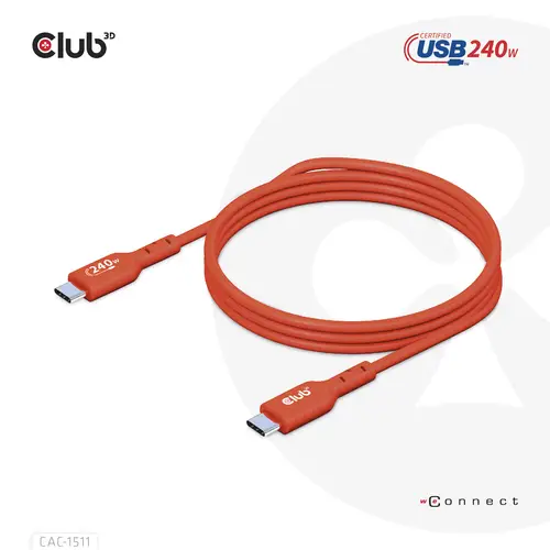 Cable certificado USB2 tipo C bidireccional USB-IF Datos 480 Mb, PD 240 W (48 V/5 A) EPR M/M 1 m/3,23 pies - Imagen 11