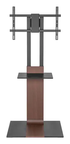 Soporte de Suelo con Bandeja DVD para Monitor/TV 50kg de 37-86, Negro-Marrón - Imagen 2