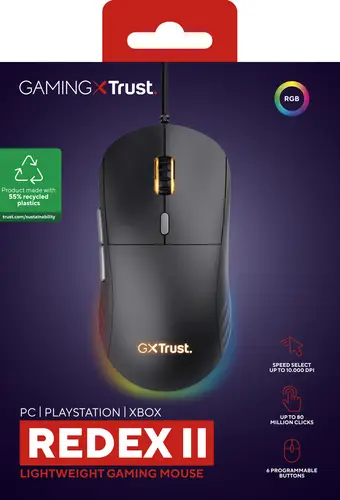 GXT 925 REDEX II ratón Juego mano derecha USB tipo A Laser 10000 DPI - Imagen 8