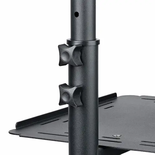 Soporte Móvil para Proyector y Ordenador Portátil - Carrito de Servicio Pesado para Proyector (2 Estantes) - de Altura Ajustable para Presentaciones - con Ruedas Bloqueables - Imagen 5