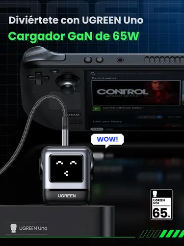 Nexode RG 65W 3-Port GaN Ordenador portátil, Teléfono móvil, Portátil, Batería portátil, Teléfono Gris Corriente alterna Carga rápida Interior - Imagen 6
