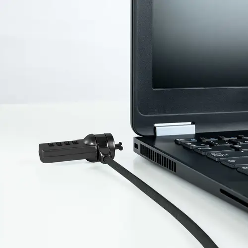 Cable de Seguridad con Combinación para Portátiles 1.5 metros, Color Gris Oscuro - Imagen 2