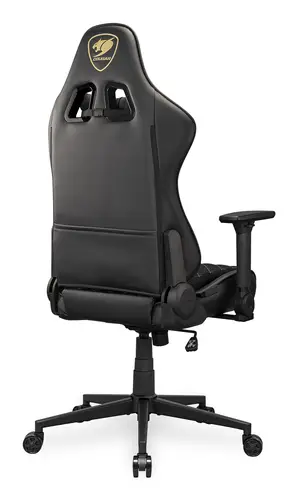 CGR-A2F-GLB Silla para videojuegos universal Asiento acolchado tapizado Negro, Oro - Imagen 5