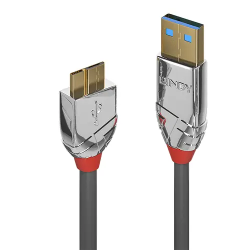 36656 cable USB USB 3.2 Gen 1 (3.1 Gen 1) 0,5 m USB A Micro-USB B Gris - Imagen 1