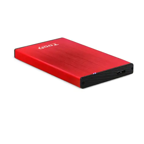TQE-2527R caja para disco duro externo 2.5" Caja de disco duro (HDD) Negro, Rojo - Imagen 2
