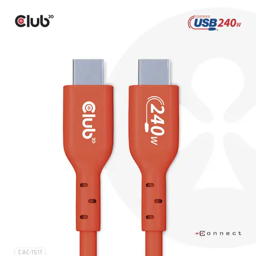 Cable certificado USB2 tipo C bidireccional USB-IF Datos 480 Mb, PD 240 W (48 V/5 A) EPR M/M 1 m/3,23 pies - Imagen 10