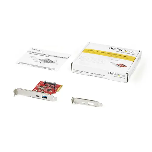 Tarjeta PCI Express USB-C USB-A de 2 Puertos - USB 3.2 Gen 2 (10Gbps) Tipo C - Hub Interno USB para Windows Mac y Linux - Imagen 4