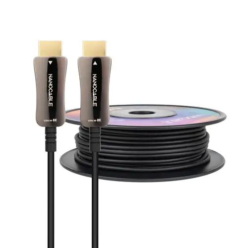 Cable HDMI V2.1 AOC 8K@60Hz 4K@120Hz 48Gbps A/M-A/M, Negro, 40 m - Imagen 1