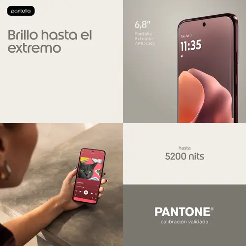 edge 70 pro 17,2 cm (6.78") SIM doble Android 16.0 5G USB Tipo C 12 GB 512 GB 6500 mAh Burdeos - Imagen 10