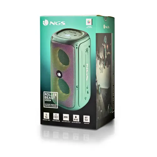 ROLLER BEAST Altavoz portátil estéreo Verde 32 W - Imagen 8