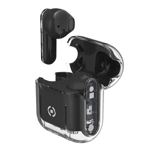 SHEER Auriculares True Wireless Stereo (TWS) Dentro de oído Llamadas/Música Negro, Transparente - Imagen 1