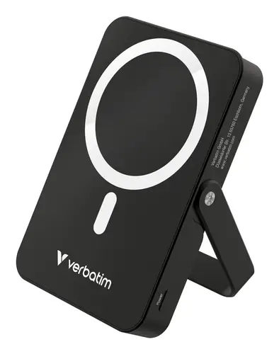 Charge 'n' Go Magnetic Wireless Polímero de litio 10000 mAh Cargador inalámbrico Negro - Imagen 1