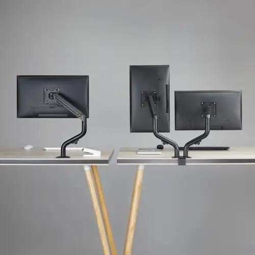 Soporte de Mesa ECO Contrapeso Giratorio e Inclinable para Monitor/TV 8Kg (3 Pivotes, 2 Brazos) de 17-32, Negro - Imagen 8