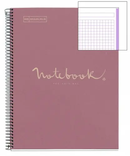 CUADERNO 100% RECICLADO NB-1 A4 80HOJAS ECOLAVANDA EMOTIONS MIQUE..