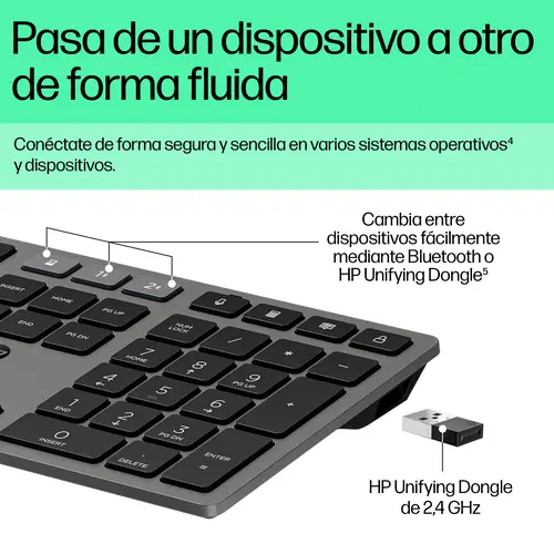 Teclado inalámbrico recargable multidispositivo 720 - Imagen 6