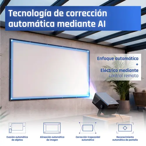 Pack proyector 4K + Lona proyección 120" - Imagen 6
