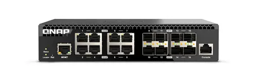 QSW-M3216R-8S8T switch Gestionado L2/L3 10G Ethernet (100/1000/10000) 1U Negro - Imagen 1