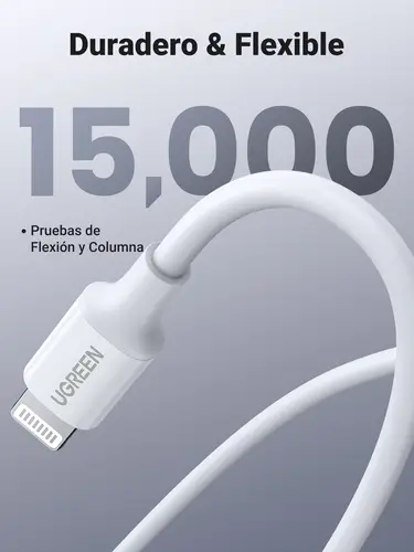 10493 cable de conector Lightning 1 m Blanco - Imagen 7