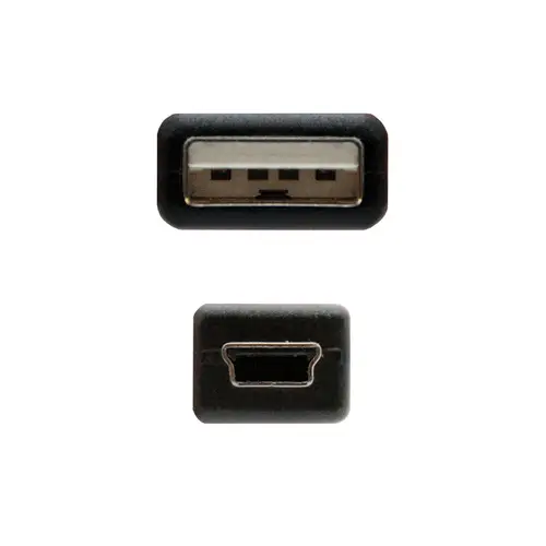 10.01.0403 cable USB USB 2.0 3 m USB A Mini-USB B Negro - Imagen 3