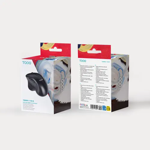 Ratón Inalámbrico Ergonómico 1600 DPI, 6 botones, Negro - Imagen 5